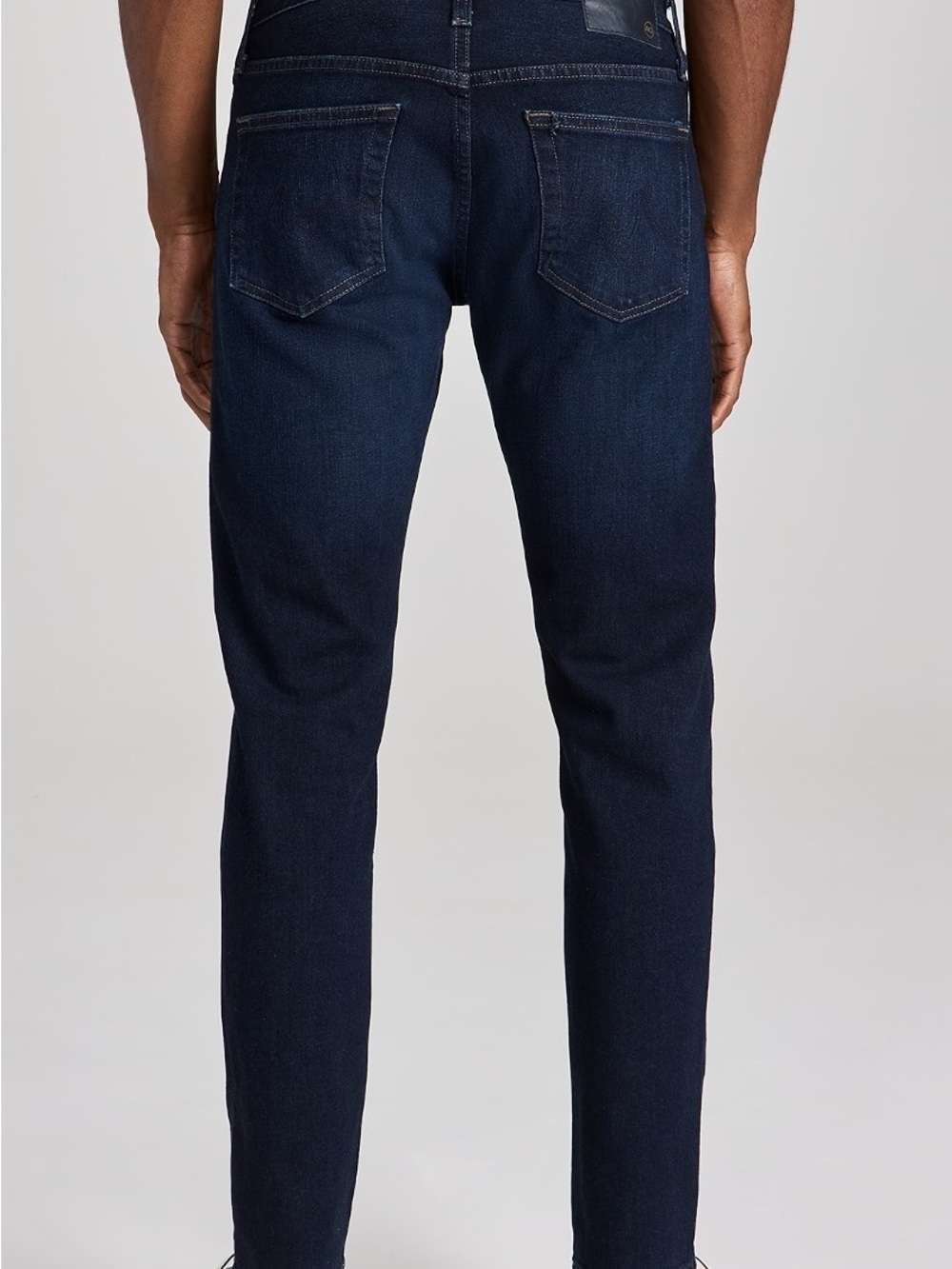 Ag Adriano Goldschmied “The Tellis” Modern Slim Straight Jeans in Mid Blue Wash